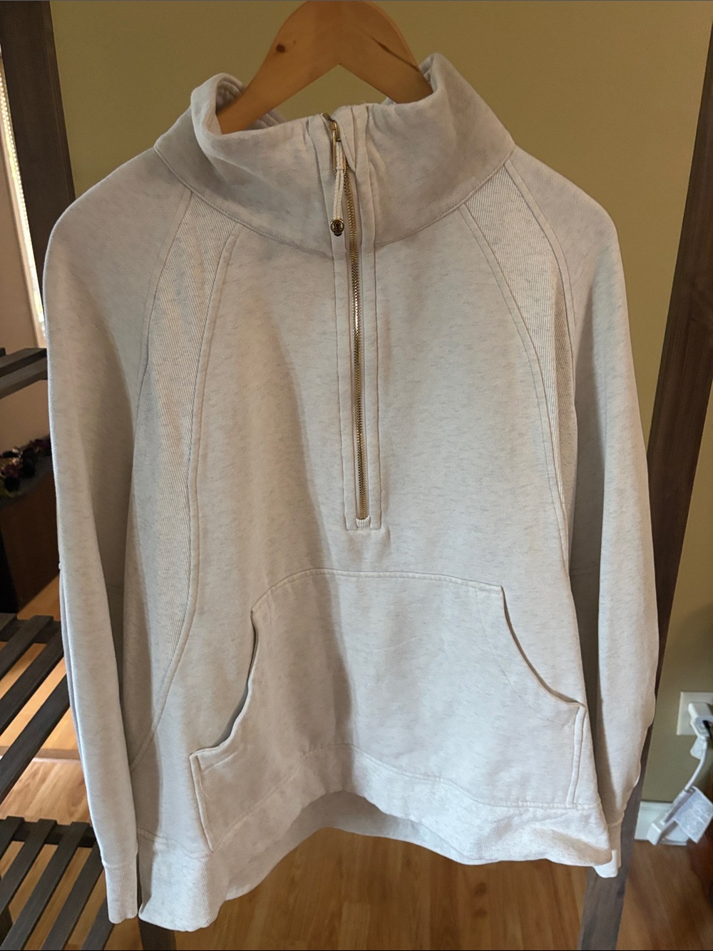 lululemon athletica Light Beige Half-Zip Pullover Sweatshirt